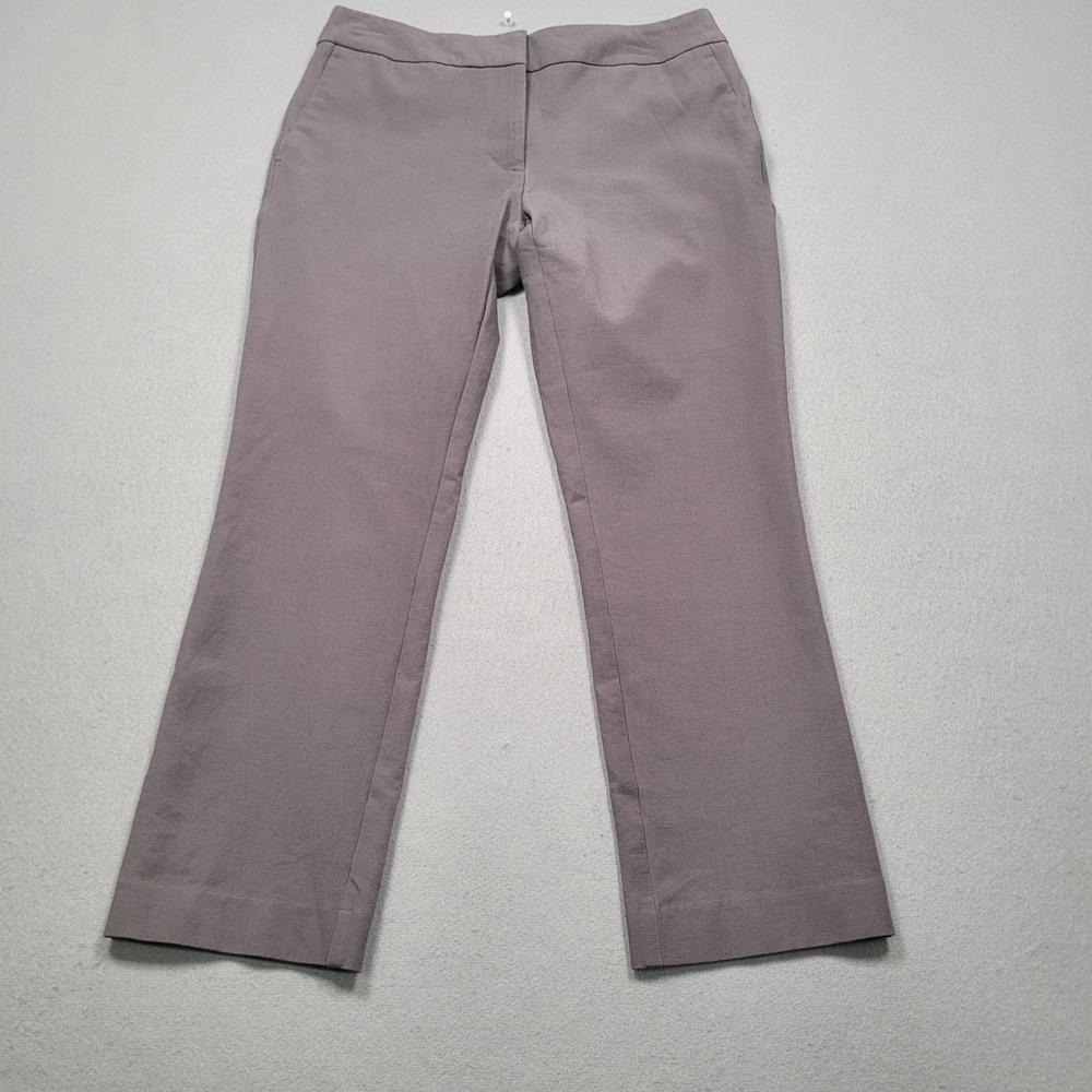 Ann Taylor Factory Signature Dress Pants Purple Size 4 Straight Leg Stretch